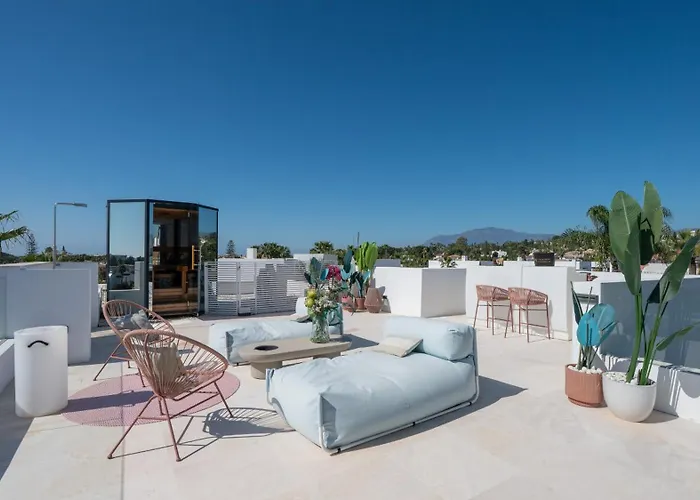 Vacation Marbella I Fleur, Rooftop Hot Tub, Heated Pool, Sauna, Cine, Gym, Sea View, Close To The * Estepona